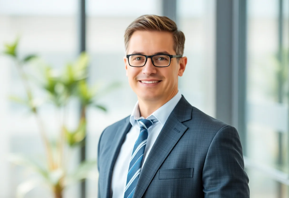 Portrait of a professional male real estate investment consultant